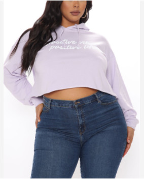 Cropped Women'S Sports Team Hoodies Cotton Oversized Sweatshirt