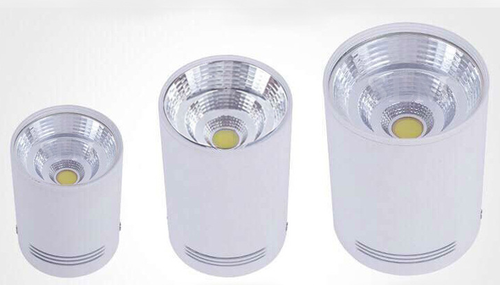 10W COB LED Round Surface Mount Wall Ceiling Downlight 3000-6500k Color Temperature Downlight