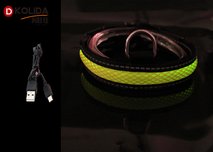 Flashing Pet Waterproof Glow In The Dark Dog Collar Visible 300 Meters