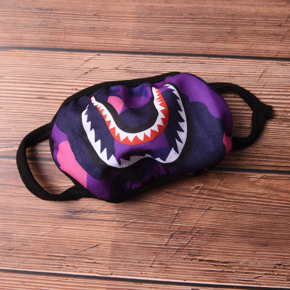 Reusable Digital Printing Face Mask , 3 Layer Knitted Cloth Cotton Face Mask