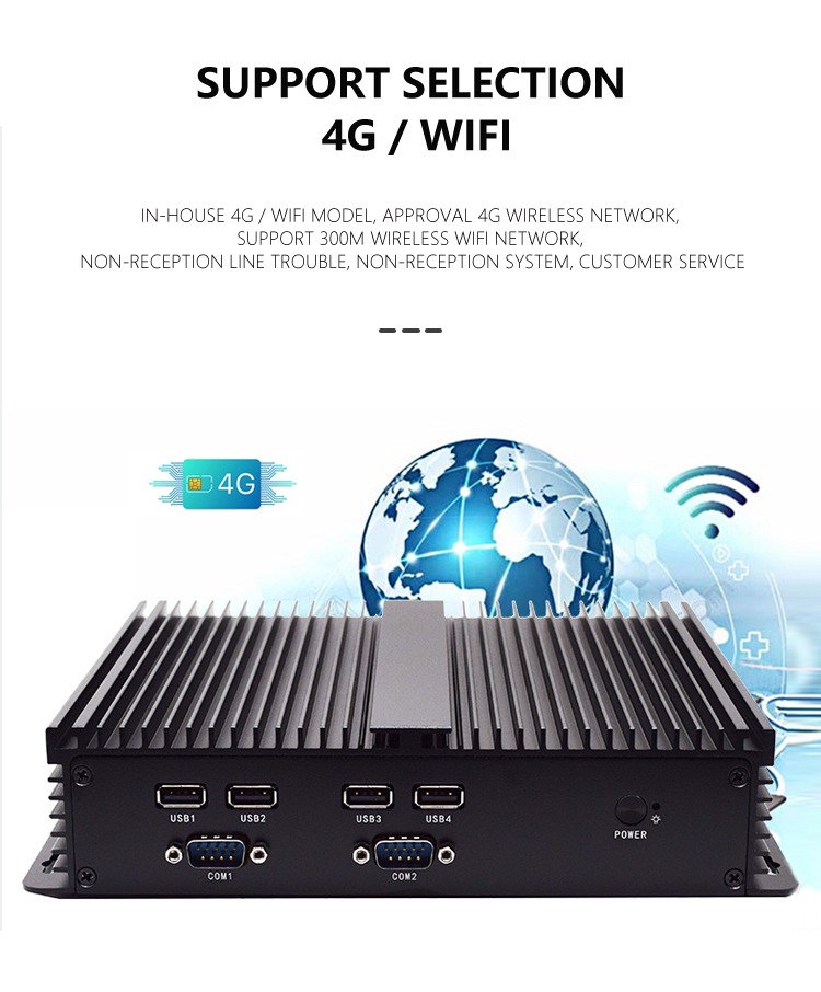 Full Alu Fanless small Pc Core I3 I5 I7 2 Lan Vga Hd Embedded Mini Computer