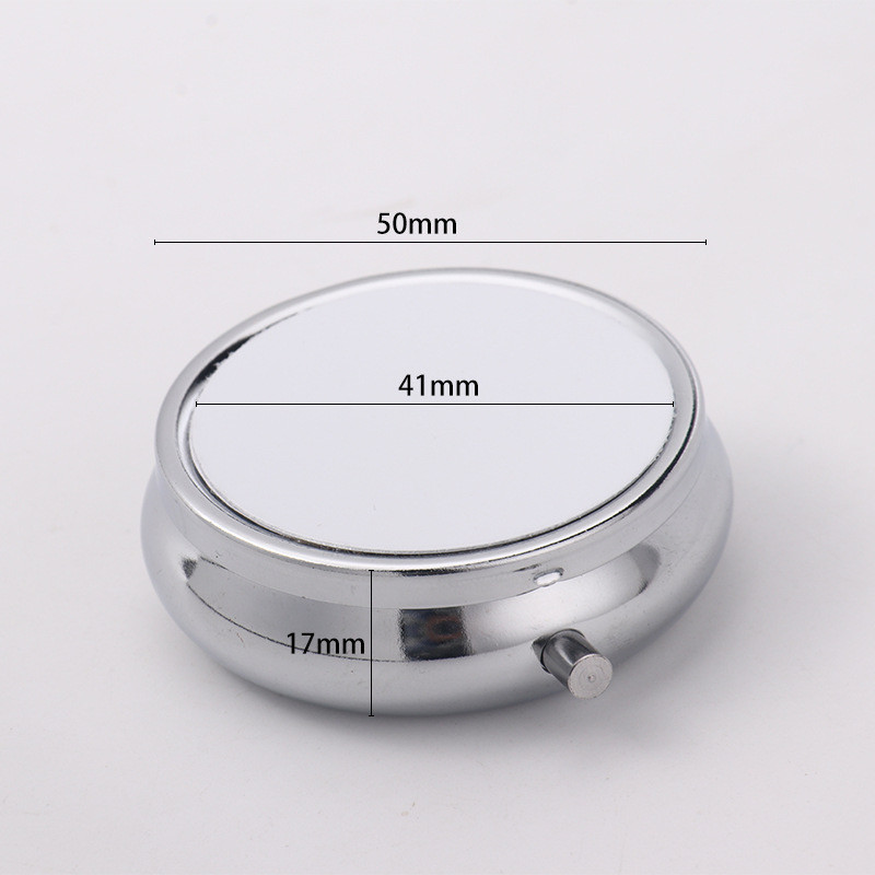 Round Sublimation Pill Box With Aluminum Insert For Sublimation Printing
