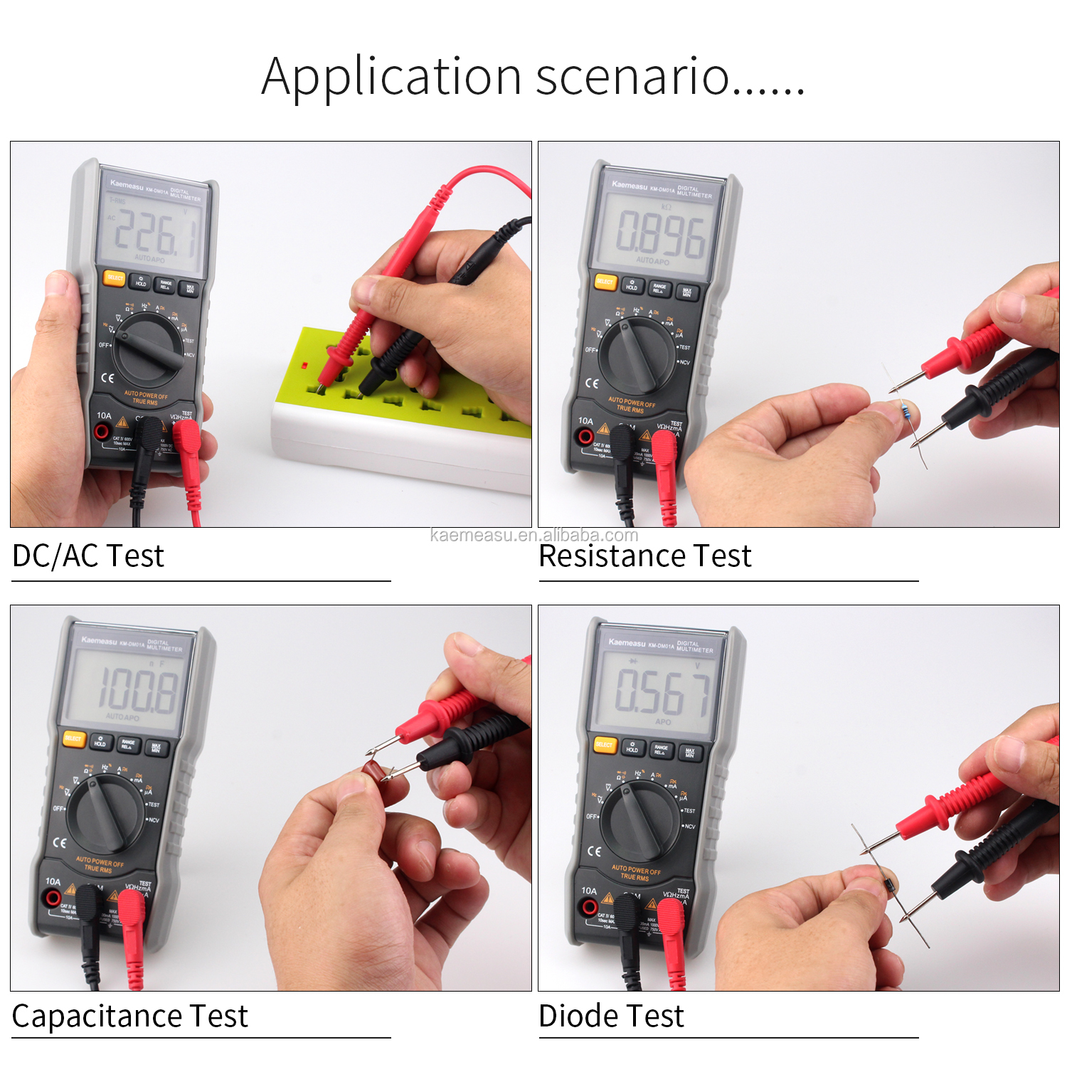 Intelligent Anti-burn Multimeter Auto range Mini industrial Digital Multimeter with temperature probe
