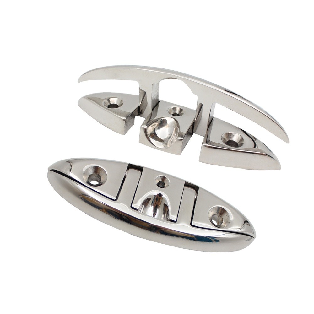 5Inch High Polished Marine Boat Cleats SS316 Marine Boat Hardware