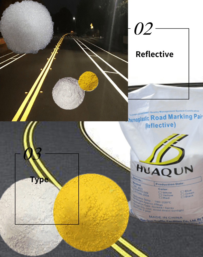 Hot Melt Thermoplastic Road Paint Powder Coating Pavement Marking Paint Free Sample