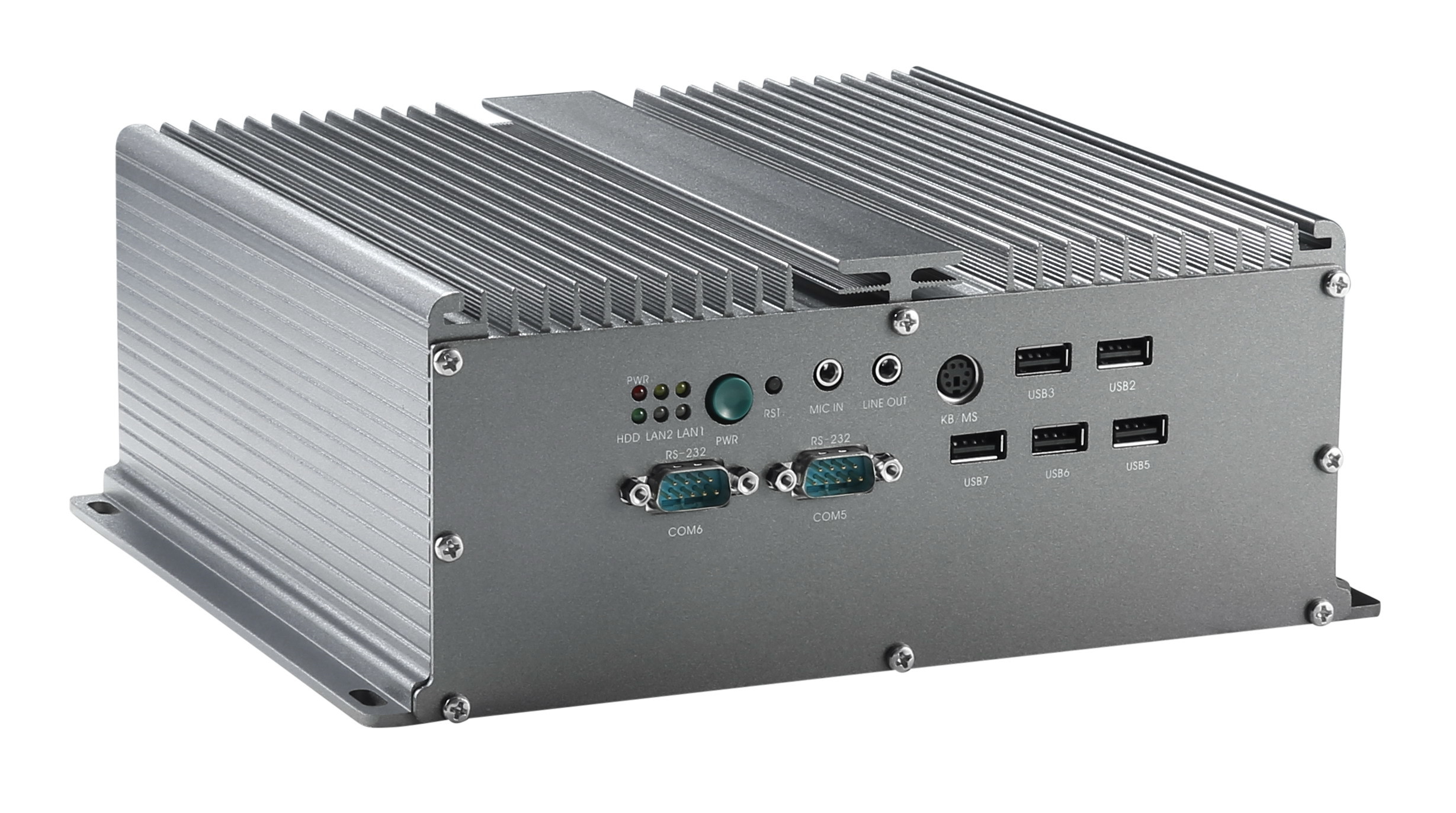 MIS-8105 Fanless Box PC / Fanless Embedded System 1037U CPU Dual Network 10 Series 6 USB