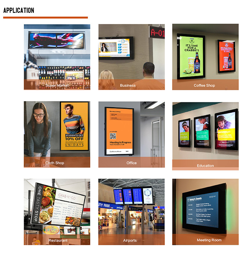13.3 Inch RK3288 RK3399 Digital Signage Touch Display Support 4G
