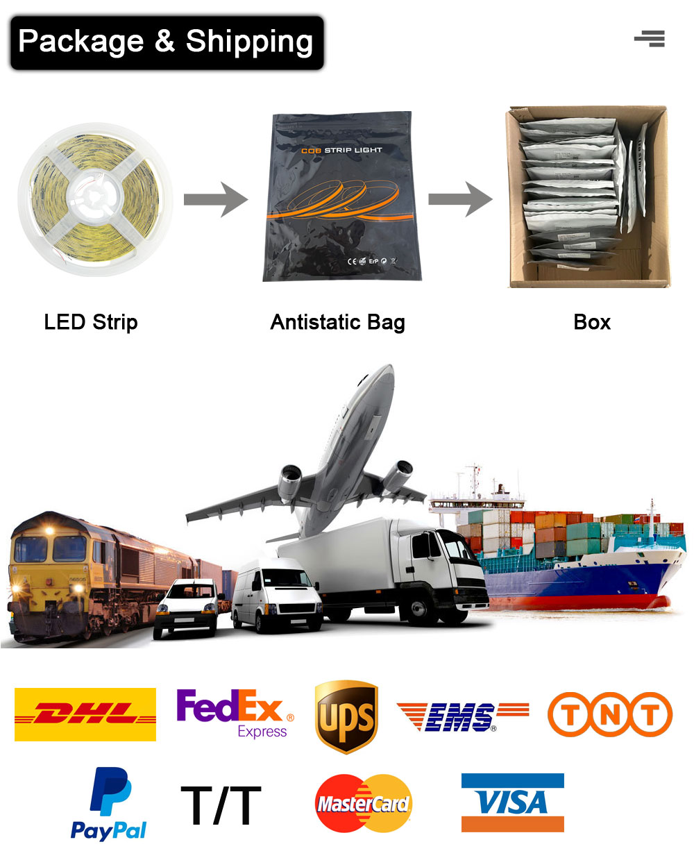 320leds Red Golden Yellow Ice-Blue Blue Green Purple Colorful Flexible COB Led Strip Light