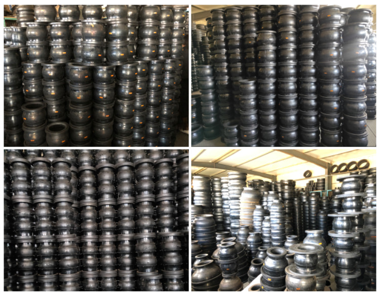 Customized DN150 JIS Galvanized Carbon Steel EPDM Rubber Joint Double Ball Bellows Flange Rubber Joint