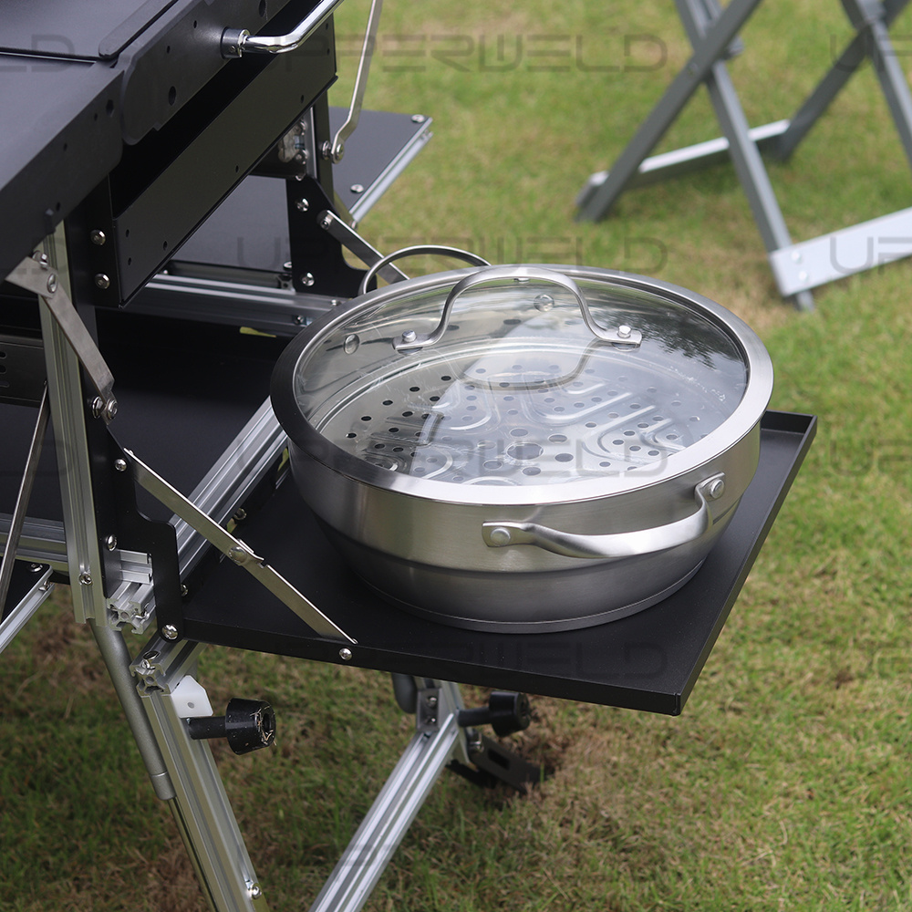 Multifunctional Aluminum Camping Table for Easy Cooking and BBQ in Outdoor Activities
