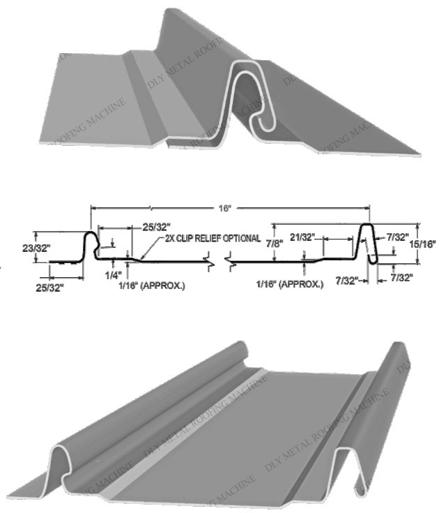 Clip Relief Snap Lock Metal Roofing Machine Cr12 Standing Seam Roof Panel Equipment