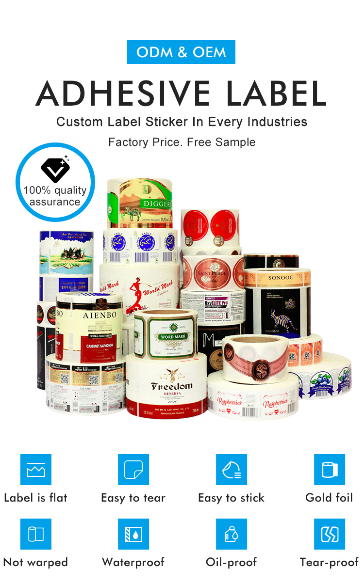 Promotion Round Custom Adhesive Labels Offset Printing