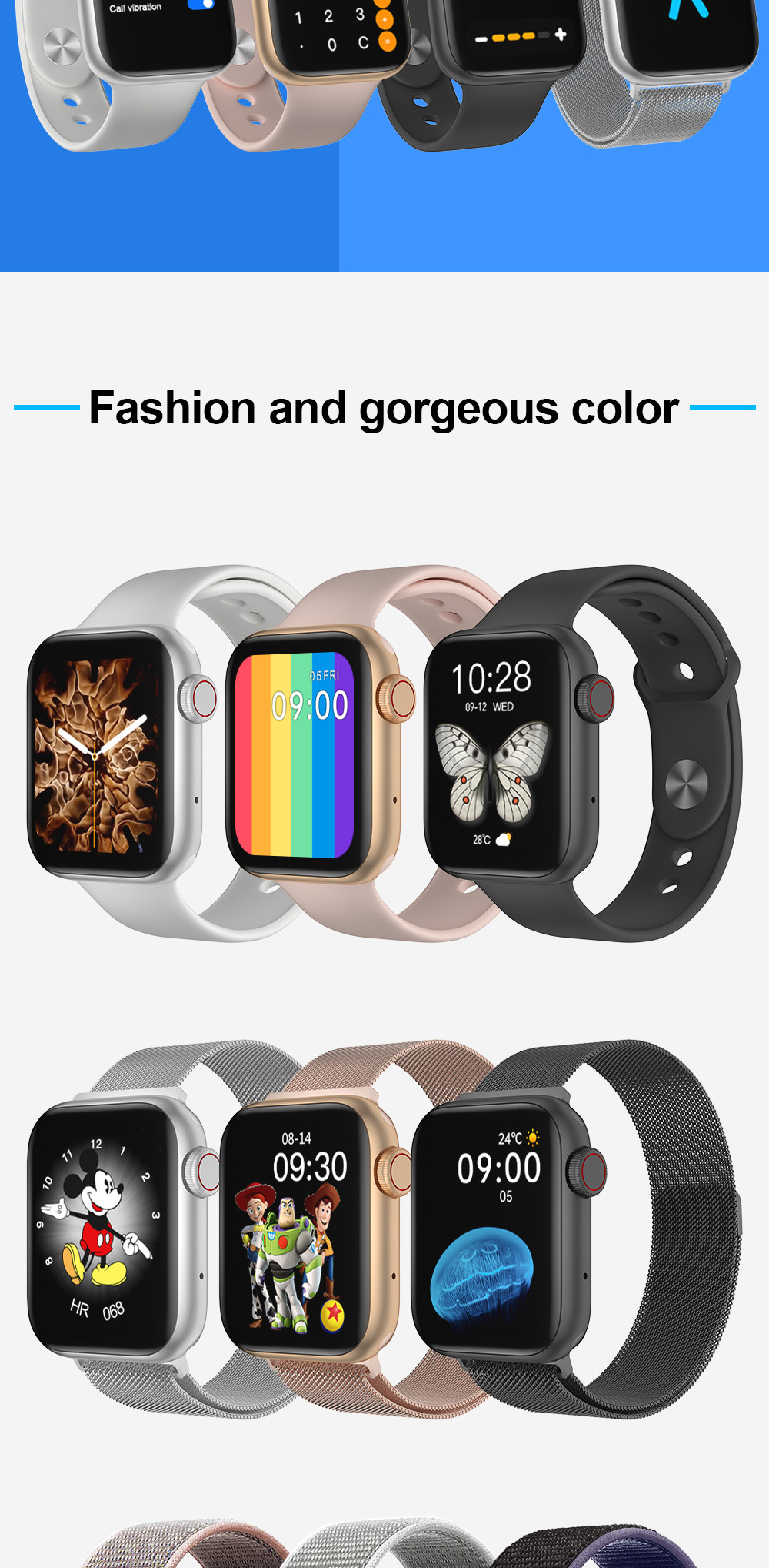 IWO MC57 180MAH 1.57 Inch Dial Heart Rate Monitor 2hrs Charging