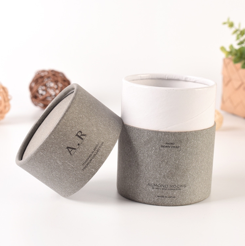 Customized Luxury Candle Packaging Tube boxes Matt PP Lamination 1.5mm Cardboard