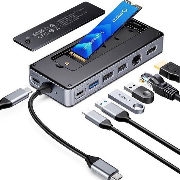 Displaylink Usb 3.0 Docking Station Enclousure Of NVMe NGFF SSDs Windows Mac Chrome OS
