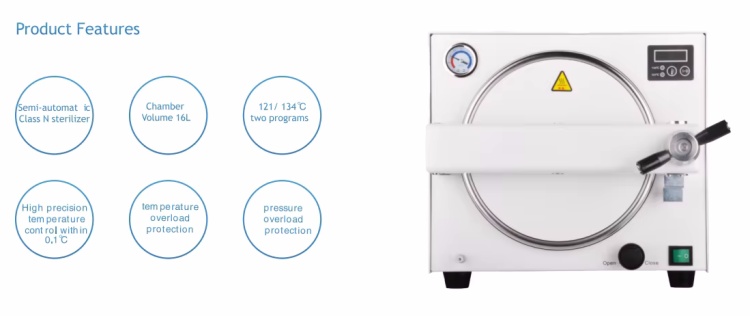 Good price Hospital Sterilizer Equipment Dental Clinic 18L Class N Dental Autoclave