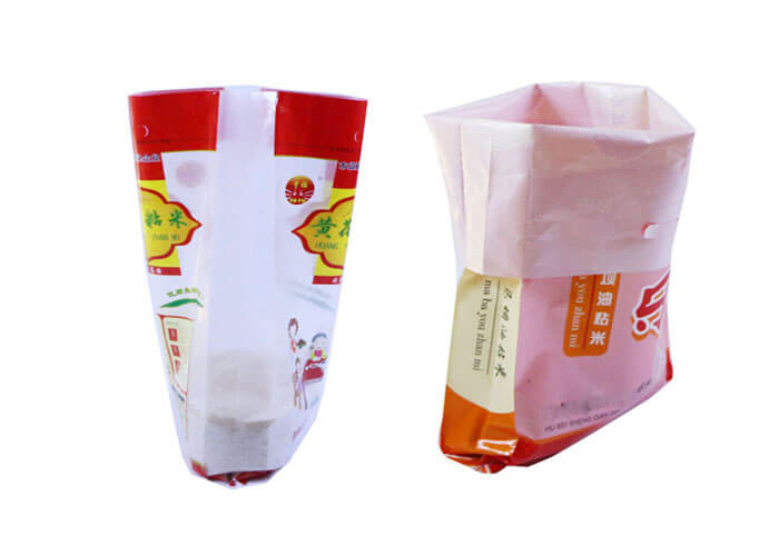 Durable Woven Plastic Packaging Bags , UV Resistant Grain Feed Bags Square Bottom