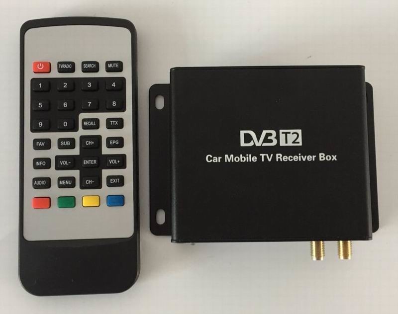 Ouchuangbo Car DVB-T2 TV Receiver Dual Tuner For Car DVD High Speed Mpeg4 Car Digital TV Box Tuner Auto Mobile