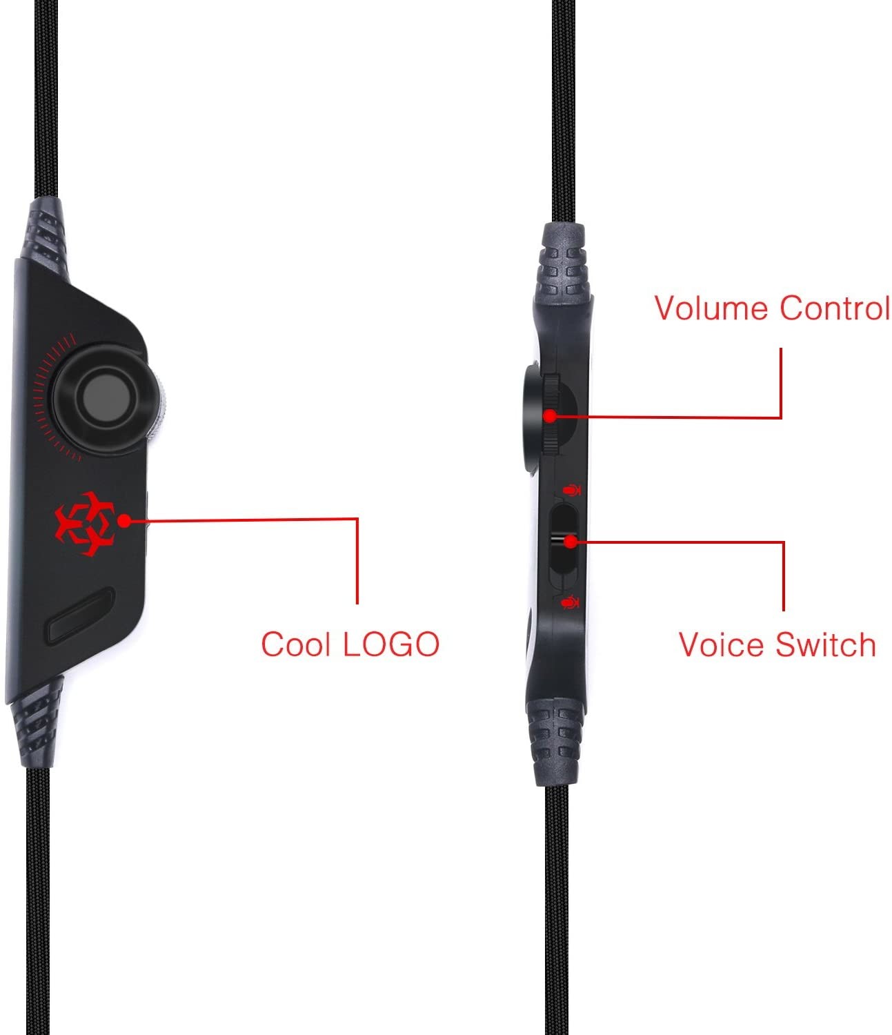 PC Stereo 2.2m 117dB LED Gaming Headsets With Microphone