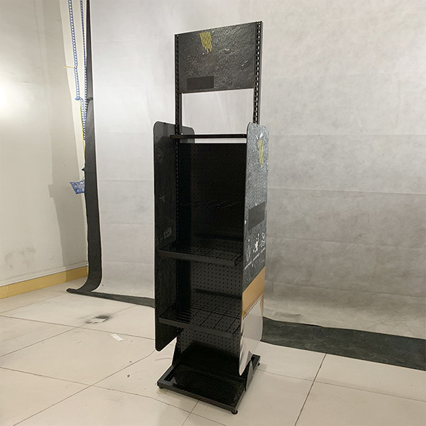 Black Color D500mm H2000mm Display Rack Stand For Storage
