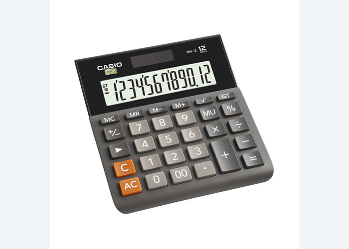 For Authentic Casio Casio MH-12 Wide body 12 figure solar large size Business daily office