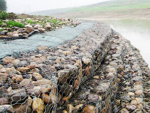 Woven Hexagonal Hole 2.0mm Galvanized Gabion Baskets Cage For Stones