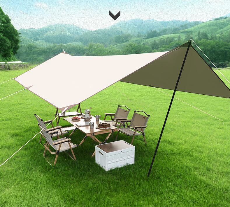Canopy Tent 10x10, Portable Outdoor Canopy Tent for Parties, Super Large Area Silver Layer Sunshade Wear-Resistant
