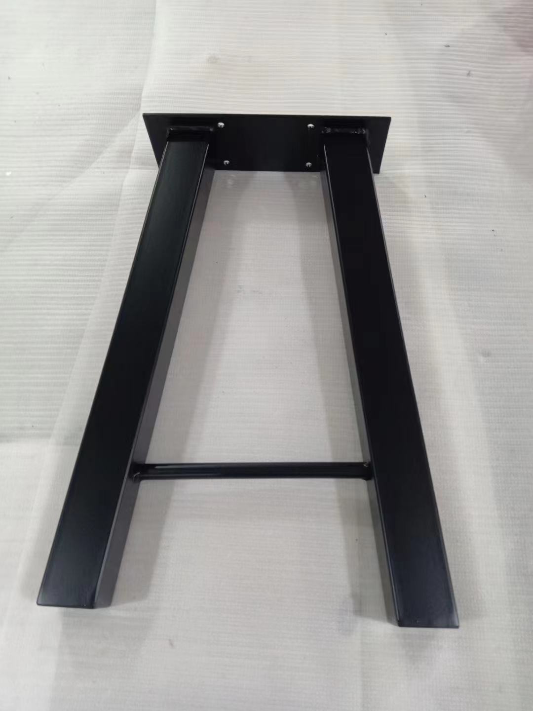 Modern Silver/Black/White Metal Dining Table Legs with Included Nuts and Screws