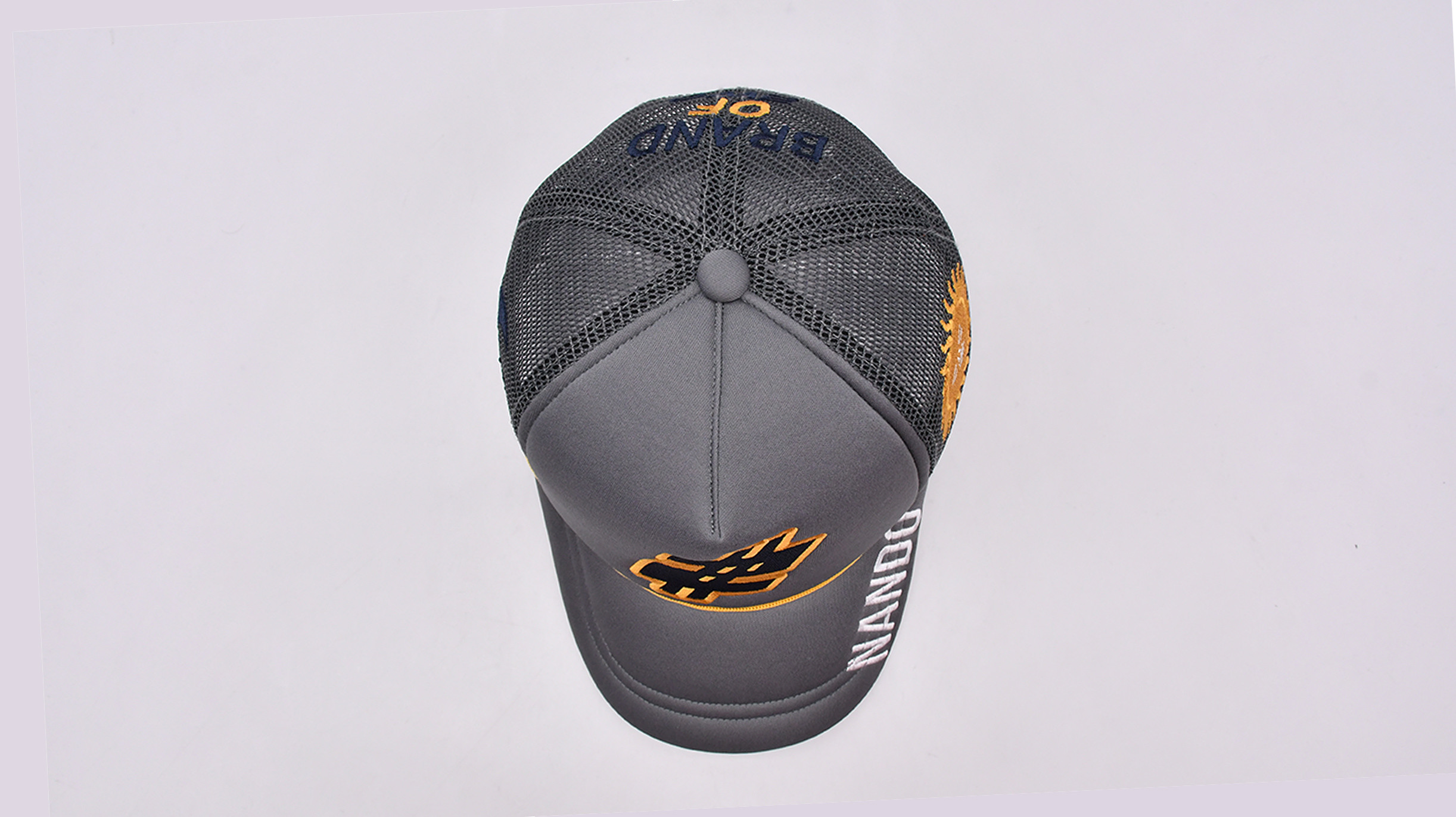 58CM Foam Trucker Hat Embroidered Plastic Back Buckle Mesh Adjustable Truck Sport Hat