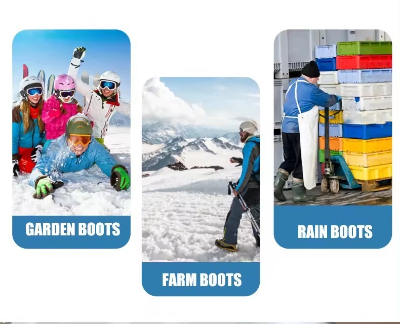 Unisex Custom Waterproof Garden Shoes Women Warm Lining Rain Boots Men Car Wash Footwear Men's Lightweight EVA