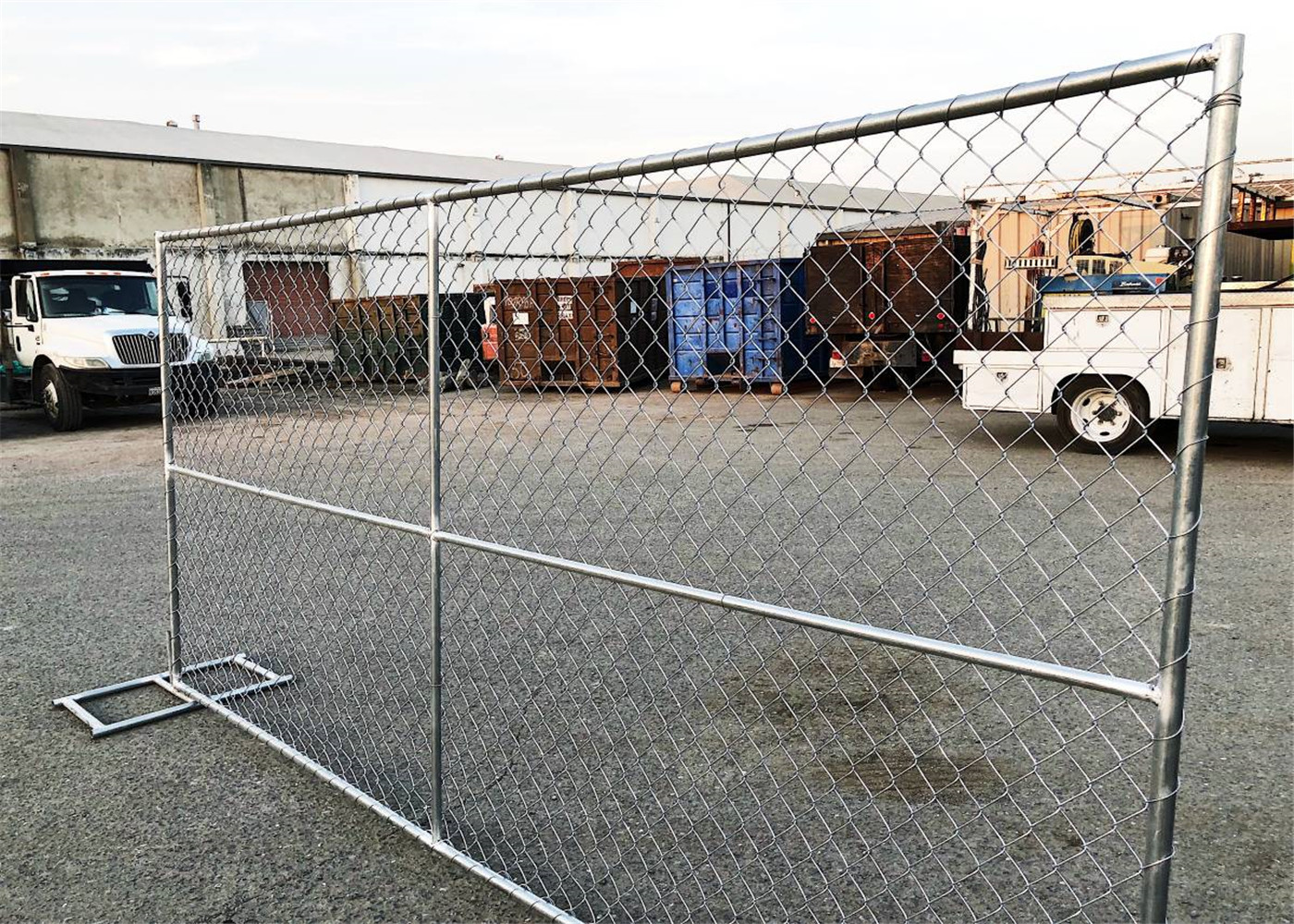6'x12' New Cyclone Chain Link Temporary Fence Panels Mesh 57mm x 57mm Diameter 2.70mm