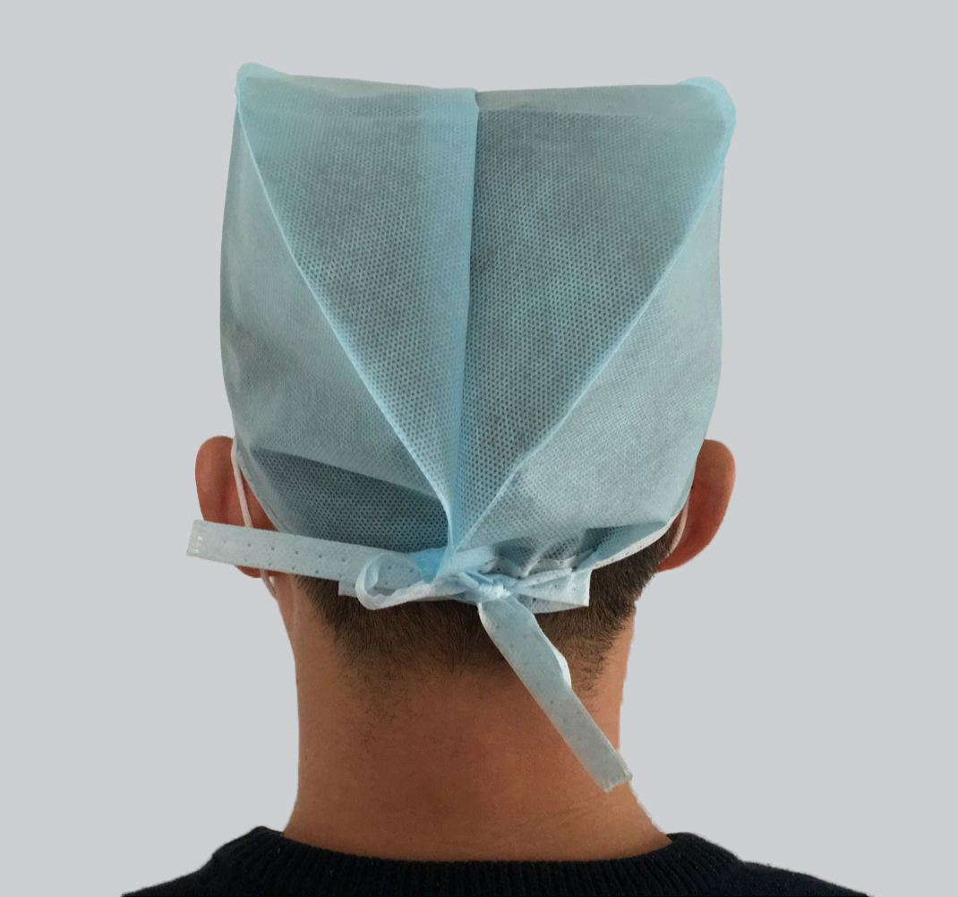 Medical High Quality Disposable Non-woven surgical cap ,with ties or elastic back ,in China.El cirujano tapar
