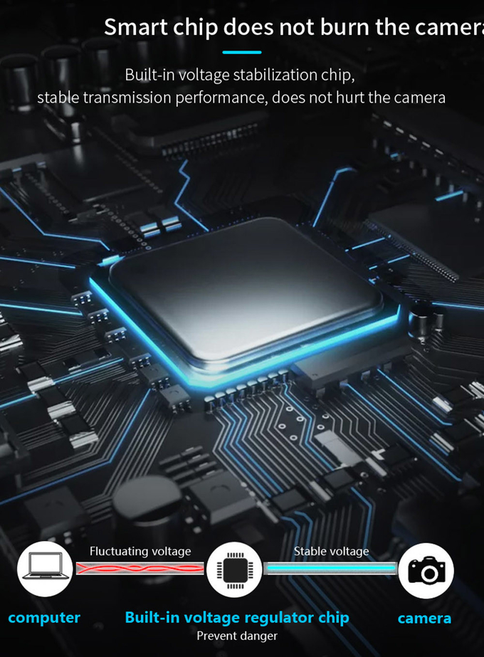 Micro B Type C 8pin 90 Degree Cable For Camera To Computer Data Transfer