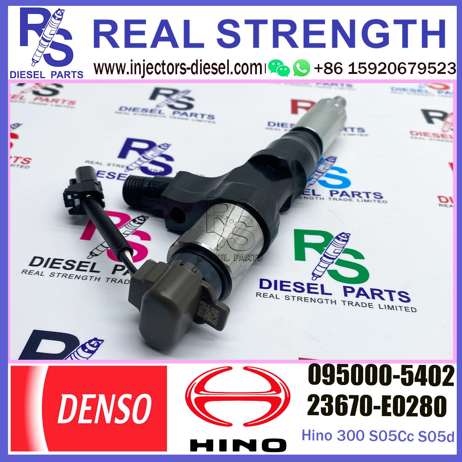 095000-540# diesel fuel injector for Hino 300 S05Cc S05d toyota dyna common rail injector 095000-5402 23670-E0280