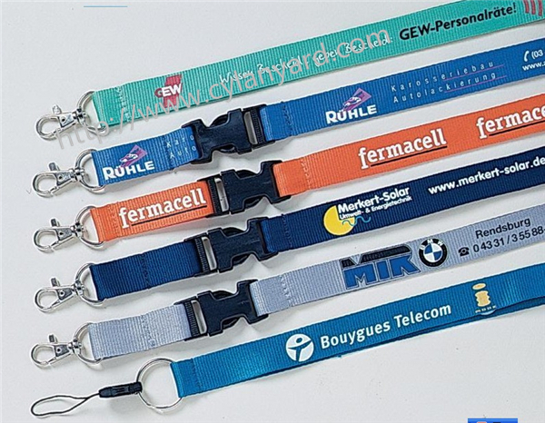 logo printed polyester lanyards