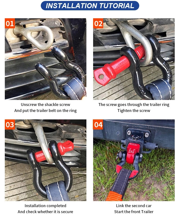 High Strength D Ring Bow Shackle for Secure Fastening in Heavy Duty Environments
