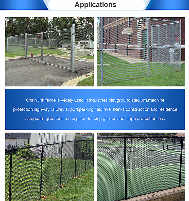 Cyclone 6Ft Metal Chain Link Fencing PVC Coated Green