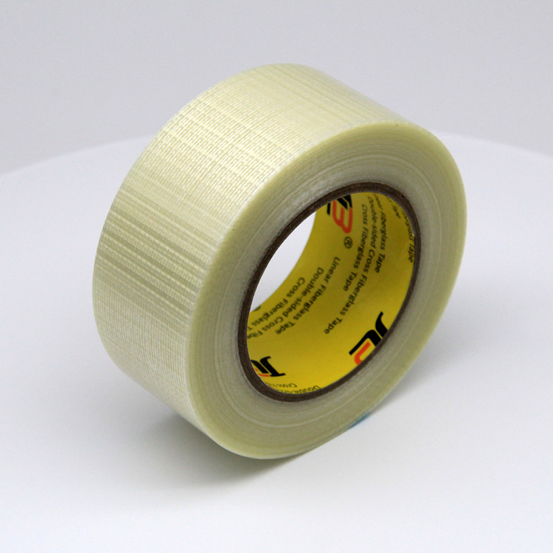 White Fiberglass Adhesive Tape Bidirectional Filament Tape Cross Weaved
