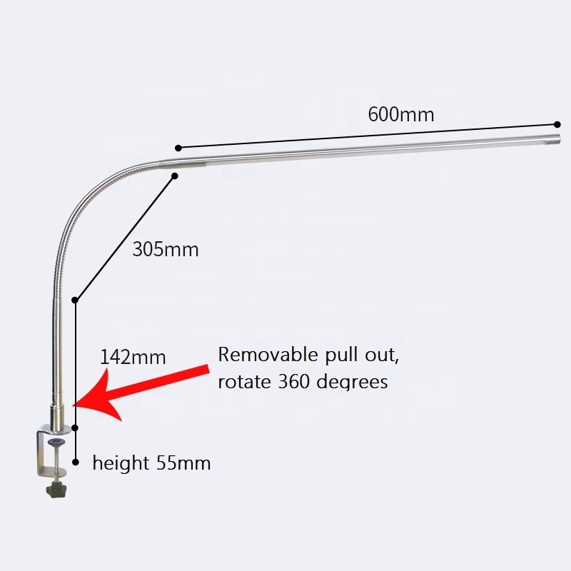 Flexible Modern LED Bedside Reading Table Lamp with Adjustable CCT and Dimmable Light