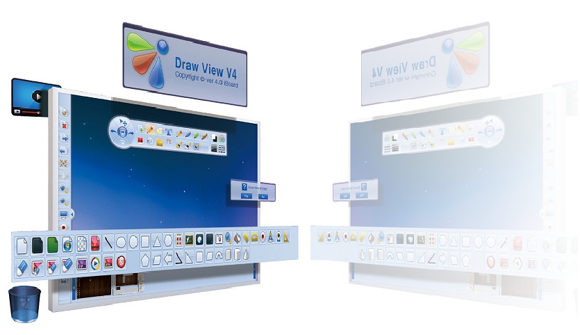 96 Inch IR Interactive White Board Projection Boards For Classroom Office