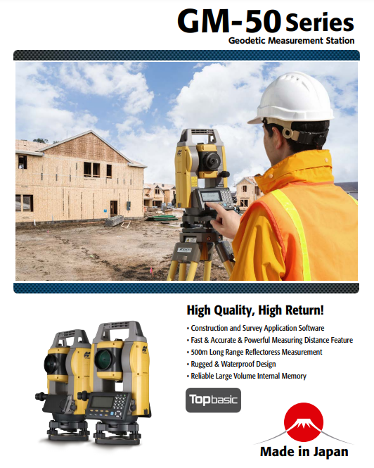 New Model 2022 TOPCON GM52 500M Reflectoless Topcon Total Station Waterproof For Surveying Instrument Japan