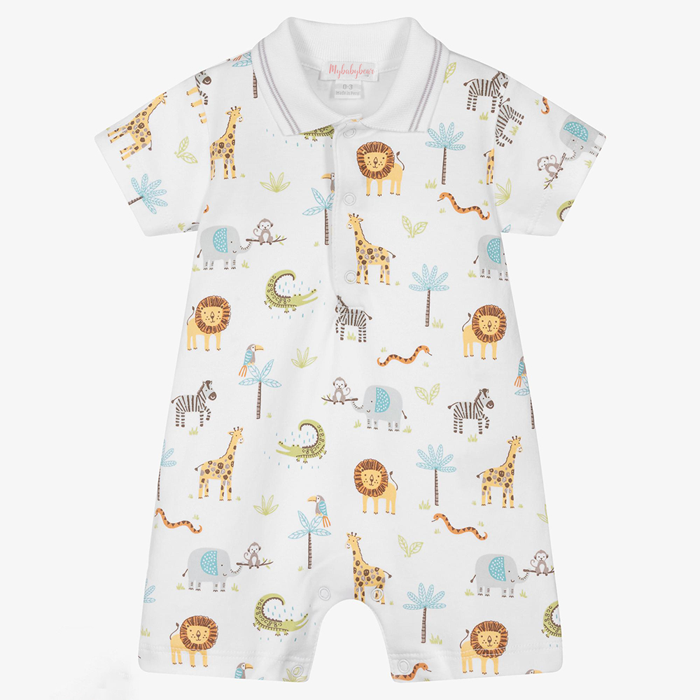 Baby boys summer clothes 100% cotton Polo Collar Baby Romper custom bodysuits Printed Body Suit Baby clothes for Newborn