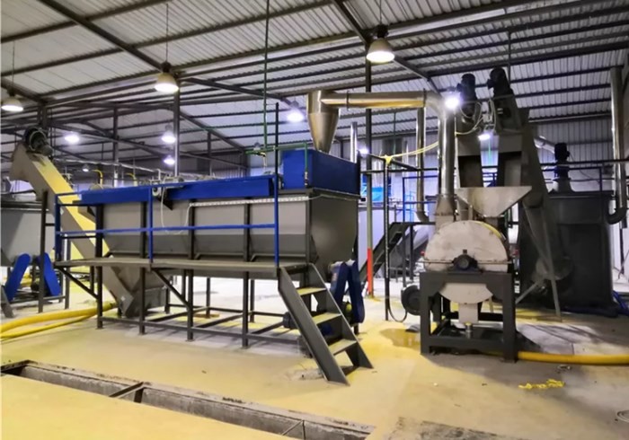 250kw Plastic Film Washing Machine Hdpe Pe Pp Bottle Waste Recycling Drying