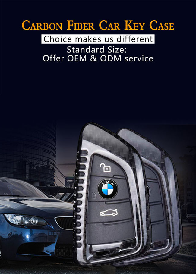 Scratch Resistant Matte Surface Carbon Fiber Key Fob