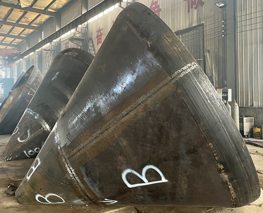 25mm Conical Tank Heads Dual Phase Steel Pipe Cap High Strength
