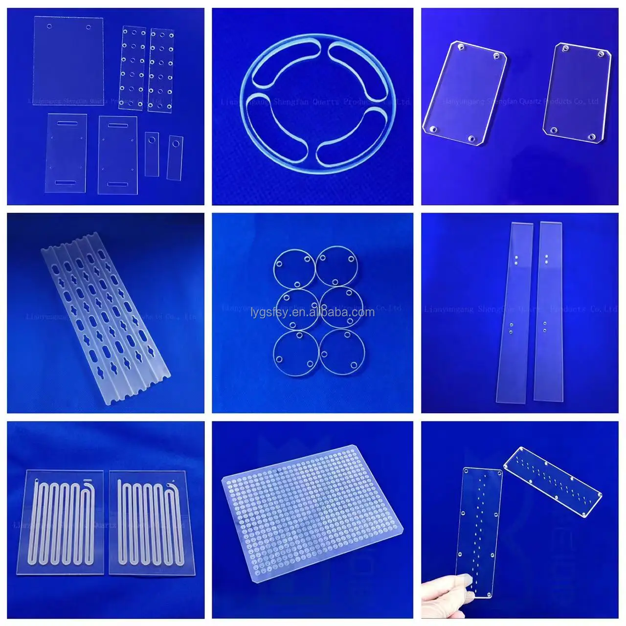 Professional Custom High Light Transmission Side Thread Quartz Glass Sheet