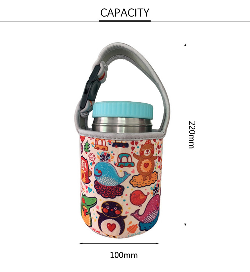 Multi Color L10*H22cm Neoprene Water Bottle Sleeve