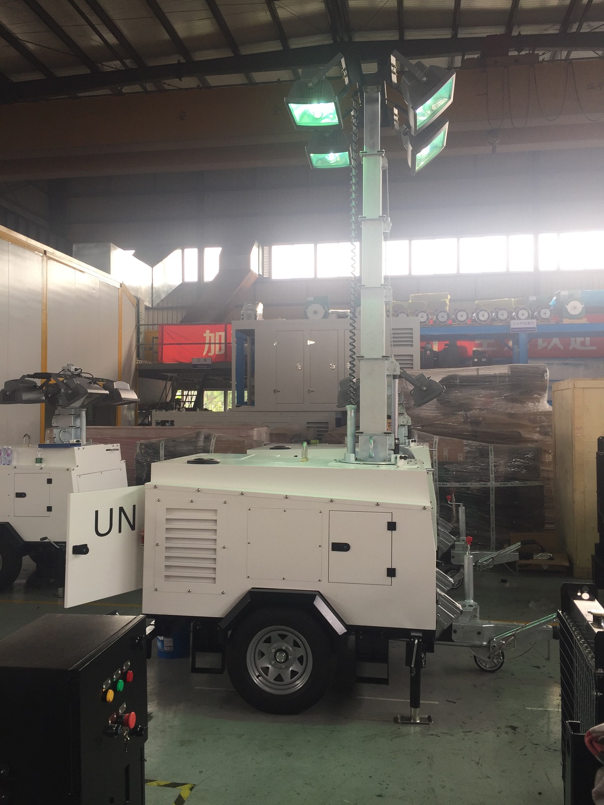 Diesel Fuel Mitsubishi Road Portable Generator Light Tower 9m Diesel Light Plant Generator 10kw