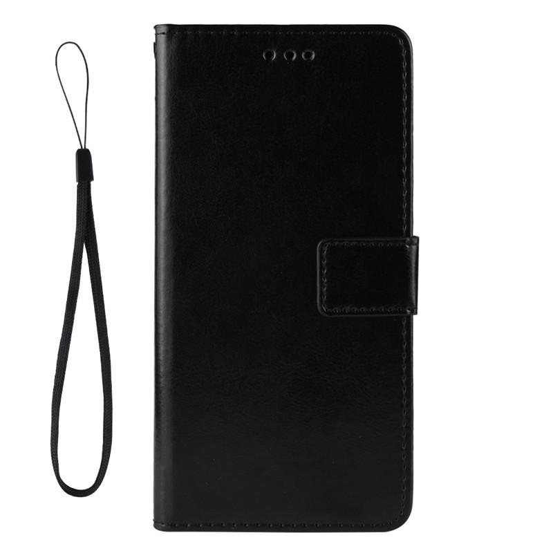 Matte Finish Phone Cover , Litch Pattern Card Holder Cell Phone Case Kickstand Wallet