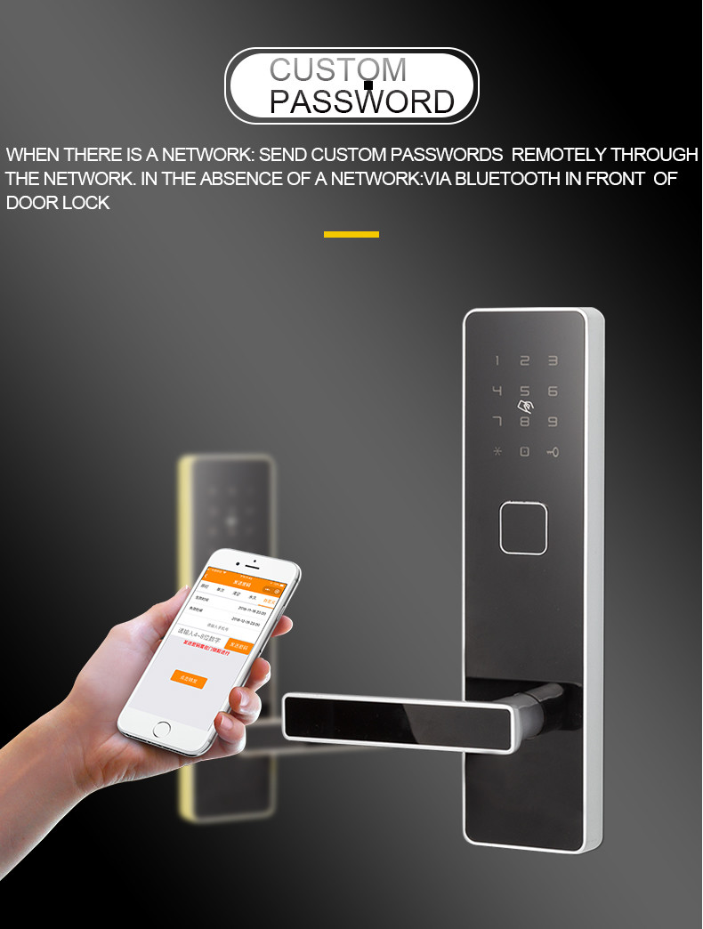Zinc Alloy Mechanical Keypad Door Lock , Front Door Locks Customized Size